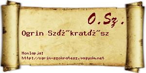 Ogrin Szókratész névjegykártya